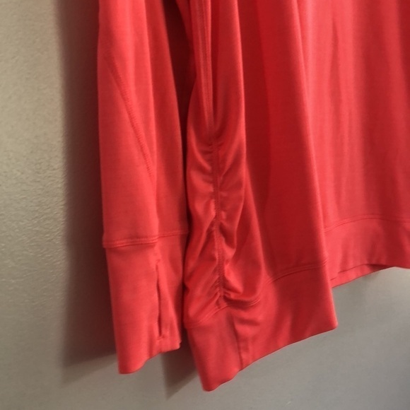 Motherhood long sleeve keyhole back shirt neon size large - Picture 2 of 5